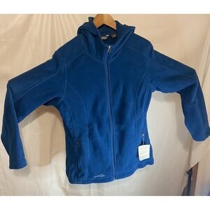 Eddie Bauer Teal Activewear Hooded Full Zip Fleece Jacket-Brand New-Size XL‎